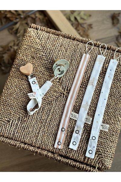 Asu Baby&Kids Romantic Mix&Match 4-Piece Organic Cotton Pacifier Strap