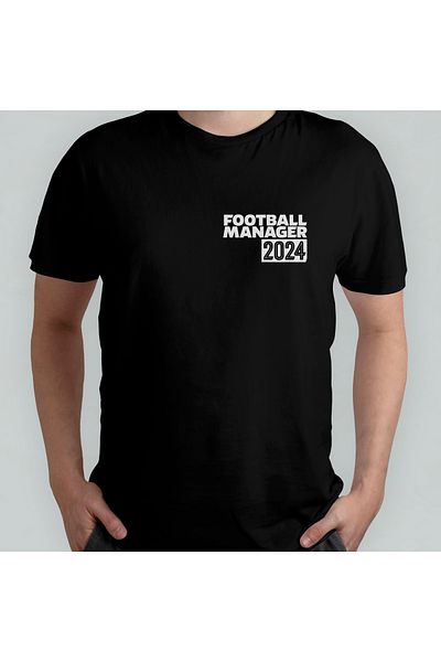 Pixxa Football Manager 2024 - FM 2024 100% Cotton Crew Neck T-Shirt Model - 3