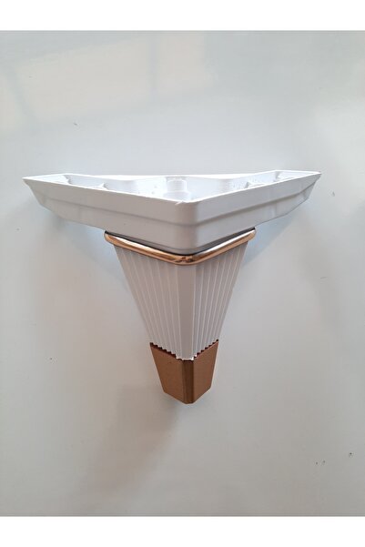 MİSLİNE Altuntaş 12cm Yıldız Ayak Plastik Beyaz Altın Desenli (1 Adet)