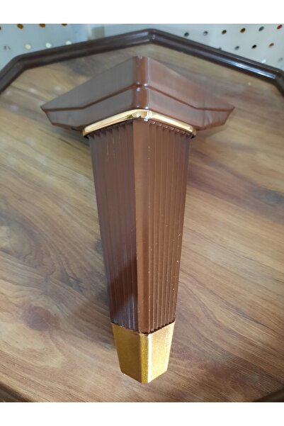 MİSLİNE Altuntaş 20cm Yıldız Ayak Plastik Kahverengi Altın Desenli (1 Adet)