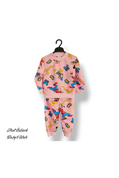 Kız Erkek Bebek Çocuk Unisex Alt Üst Takım Mevsimlik Eşofman Pijama Takımı