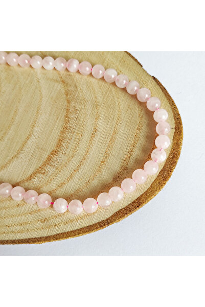 ByKolyeucum قطعتين من حجر الكوارتز الوردي المدغشقر الطبيعي المثقوب 6 ملم