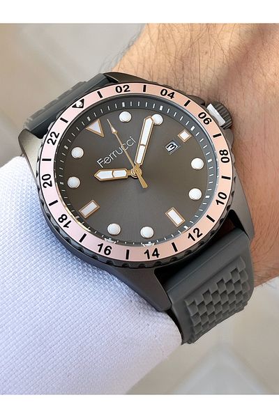 Ferrucci Special Design Waterproof Silicone Cord Men's Wrist Watch