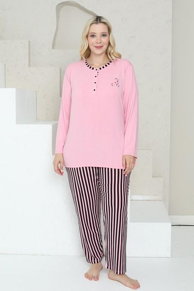 Freeista Pink Plus Size Pajama Set