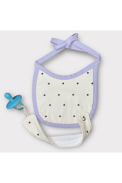 LusnikaStore Baby Collar & Pacifier Strap Set Organic