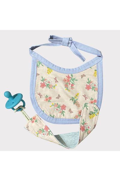 LusnikaStore Baby Collar & Pacifier Strap Set Organic