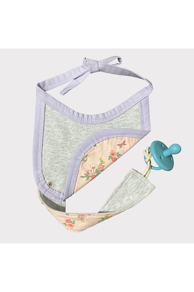 LusnikaStore Baby Collar & Pacifier Strap Set Organic