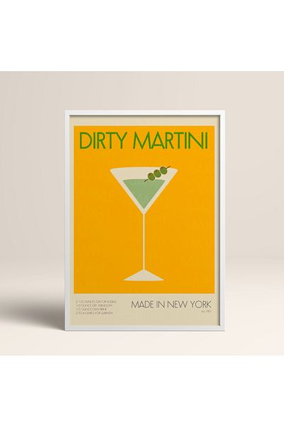 HOMEPACK Pictură unică înrămată Cocktail Series Poster modern Pictură TK/136