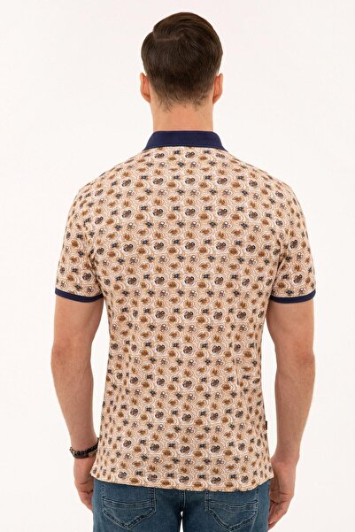 Pierre Cardin Καφέ μπλουζάκι Polo Slim Fit με λαιμόκοψη