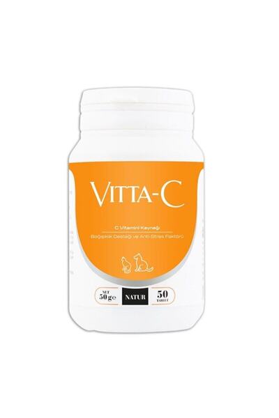 Natür Vitta C Vitamin Kaynağı Kedi Ve Köpekler Için C Vitamini 50 Tablet