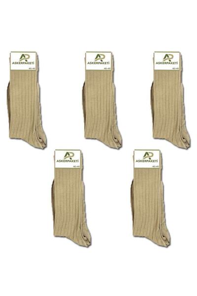 askerpaketi 5-Piece Military Khaki Color Socks