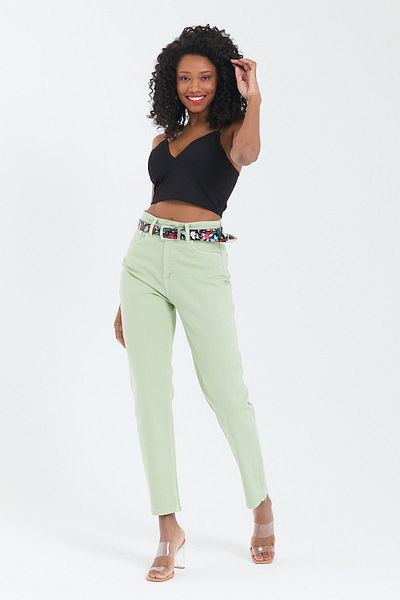 cracpot Women's Green Mom Fit 1139