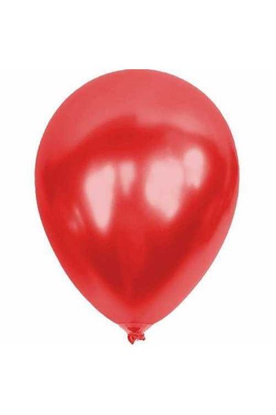 Doğumgünü Marketim Metallic Balloon 10 Pieces Red