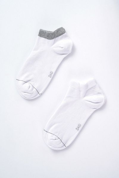 Dagi Weiße zweiteilige Booties-Socken für Herren