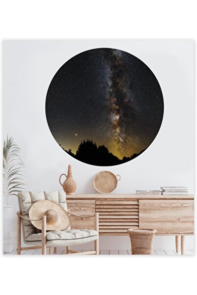 Sticker Sepetim Богемний овальний ліс, зірки та ніч настінний стікер