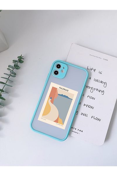 mooodcase حافظة هاتف فاخرة بنمط باليرمو مع حماية لعدسة الكاميرا الخضراء المتوافقة مع هاتف آيفون 11