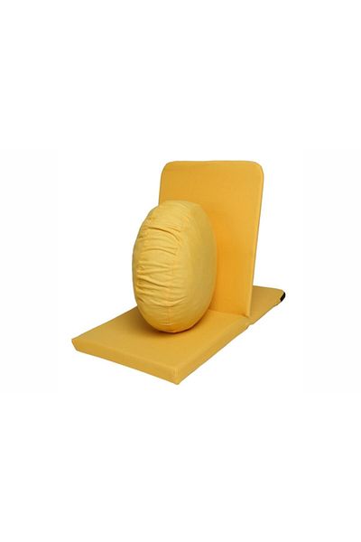 REMEGE Shell Filled Cotton Meditation Cushion - Meditation Chair - Backj Jack - Set of Two