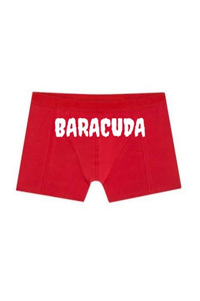 BoxerMasters Ανδρικό Red Boxer - Baracuda Written Print