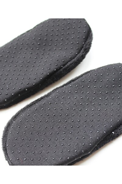 UNLIMITED LEGWEAR Siyah Peluş Altı Kaymaz Taban Çocuk Ev Patiği