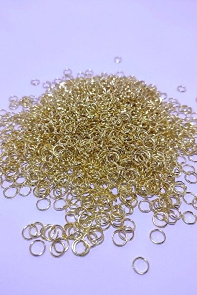 yiğit aksesuar 6 Mm Küçük Metal Sarı Renk Takı Halkası Malzemesi 80 Gram