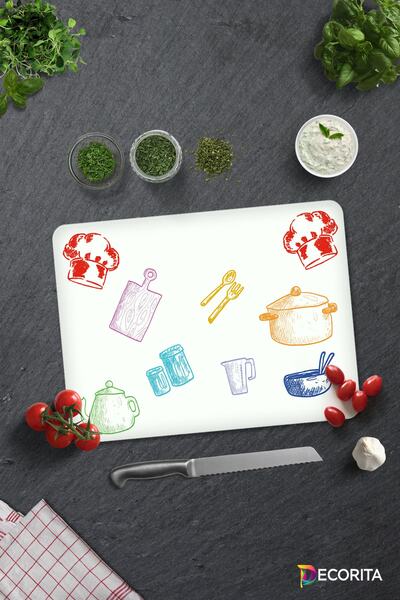 Decorita لوحة ملونة |   لوح تقطيع الزجاج - لوح تقطيع الزجاج |   خلفية بيضاء |...