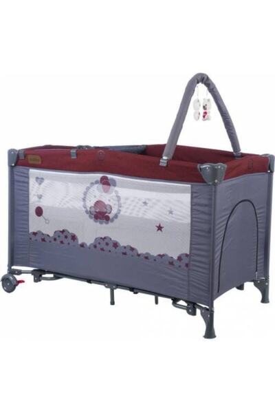 Zlato Oyun Parkı 60x120 Füme-bordo Ml4031 Baby Playpen Oyuncaklı