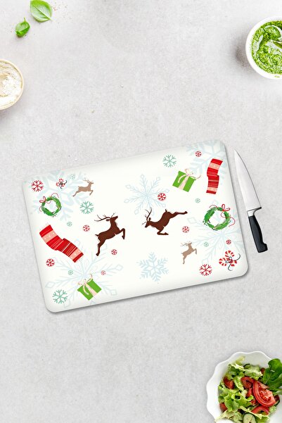 Decorita New Year's Themed | Glass Cutting Board - Glass Cutting Board | 30cm X 40cm