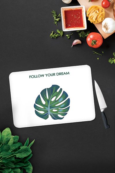 Decorita Follow Your Dream |   Glass Cutting Board - Glass Cutting Board |   30cm X 40cm