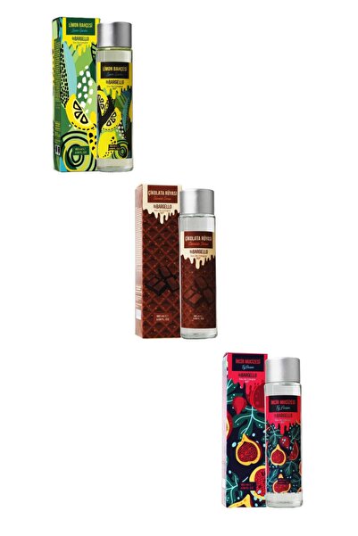 Bargello 3 Adet Karma 180 Ml Cam Dökme Kapak Kolonya (limon, Incir, Çikolata)
