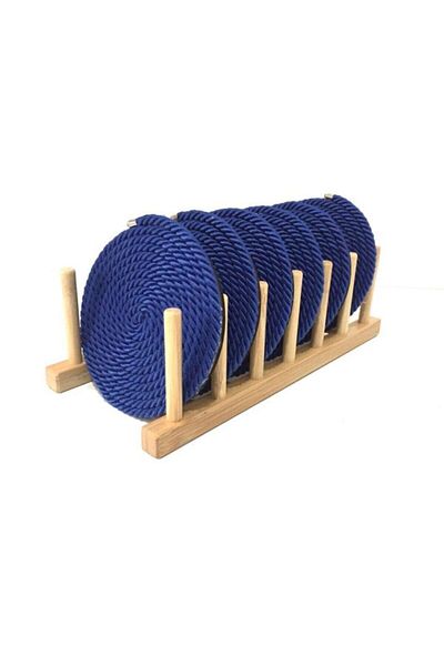 Trendev Decorative Blue Coasters Set of 6 Stylish Design