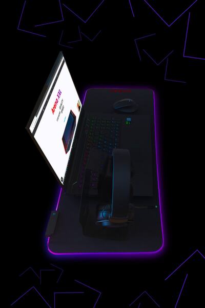 VOLL BLUME VOLL ARENA  Kalın Rgb Siyah 800 X 300 Mm Gaming Oyuncu Gamer Mouse...