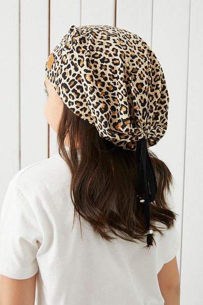 Babygiz Girl's Brown Leopard Patterned Beret