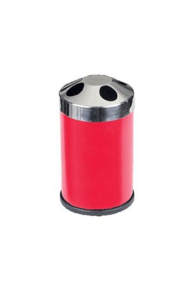 Maxiflow Stainless Chrome Red Toothbrush Holder