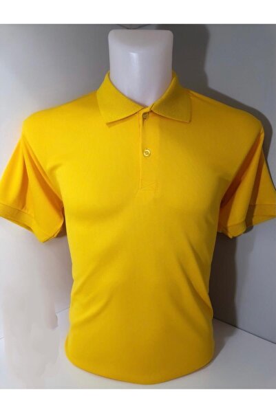 nacar çarşı Ανδρικό κίτρινο μπλουζάκι με λαιμόκοψη πόλο