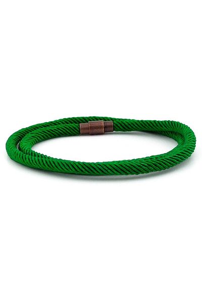 Solfera Men's Green Knitted Rope Bracelet M007k