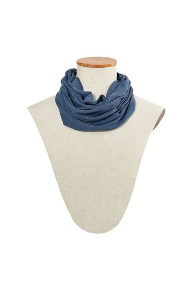 Fonem Unisex Cotton Viks Neck Collar Fo 6025 Indigo