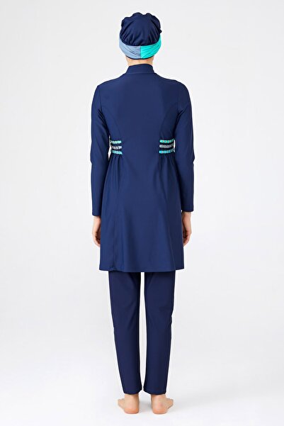 Adasea Zincir Detaylı Tesettür Mayo / Koyu Lacivert