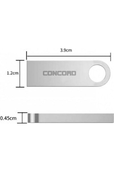Concord 16gb Metal Pocket 2.0 Flash Memory C-u16