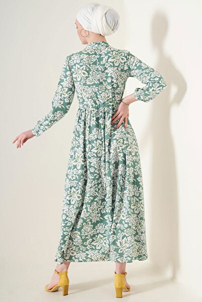 Bigdart 2144 Desenli Hakim Yaka Elbise