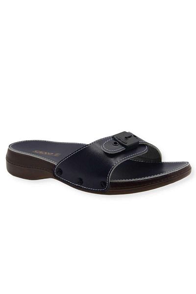 Ceyo Γυναικείες ανατομικές παντόφλες Navy Blue 6500 Minelli