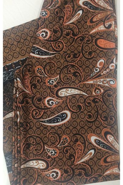 Armes Shawl Patterned Wide Leg Hijab Swimsuit / Brown