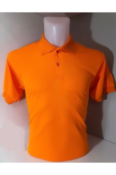 nacar çarşı Ανδρικό πορτοκαλί μπλουζάκι πόλο με λαιμόκοψη