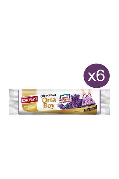 Koroplast Lavender Drawstring Medium Garbage Bag 15 x 6 Pack (55*60)