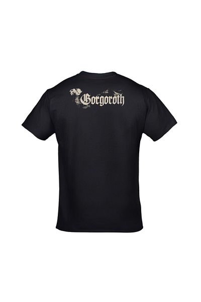 Orijin Tekstil Gorgoroth εμπρός και πίσω με στάμπα Unisex μαύρο μπλουζάκι