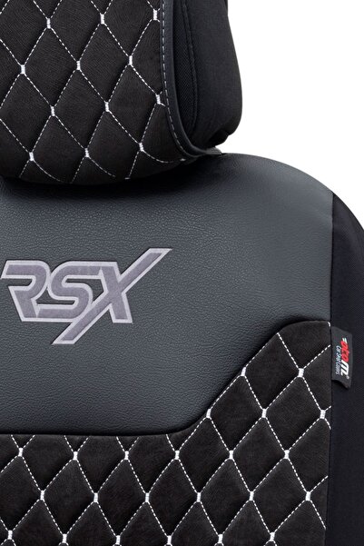 Otom Oto Koltuk Minderi Koruyucu Siyah Beyaz - RSX Diamond