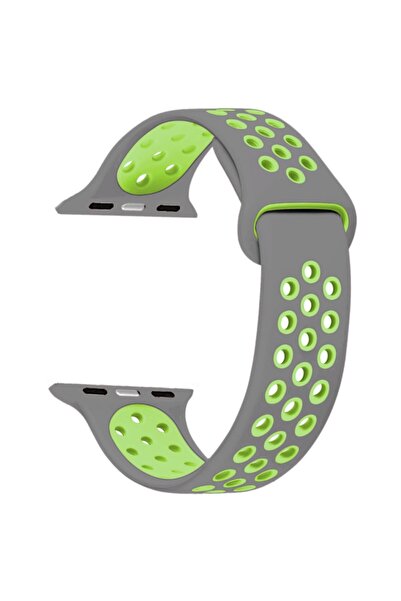 Microsonic Watch Series 3 38mm Rainbow Sport Band Kordon Gri Yeşil