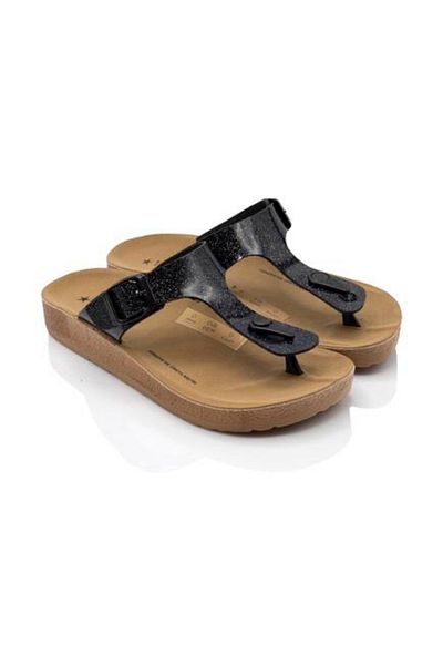 Twigy Tw Party Silvery 18 Black Women's Slippers
