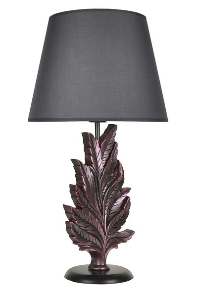 Qdec Modern Design Purple Gray Leaf Lampshade