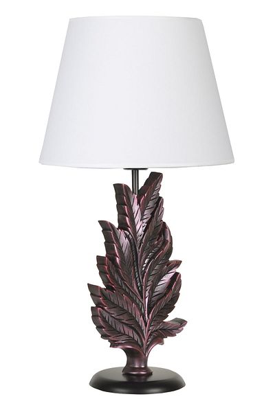 Qdec Modern Design Purple White Leaf Lampshade