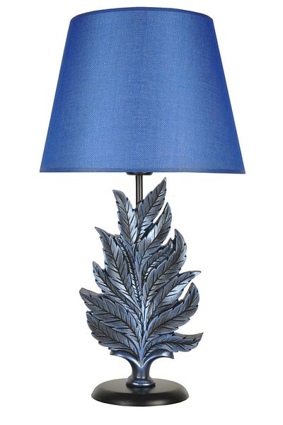 Qdec Modern Design Leaf Lampshade Cobalt Blue